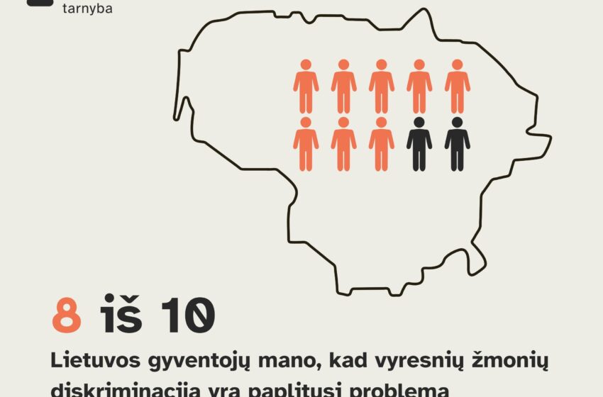  8 iš 10 Lietuvos gyventojų mano, kad vyresnių žmonių diskriminacija yra paplitusi problema