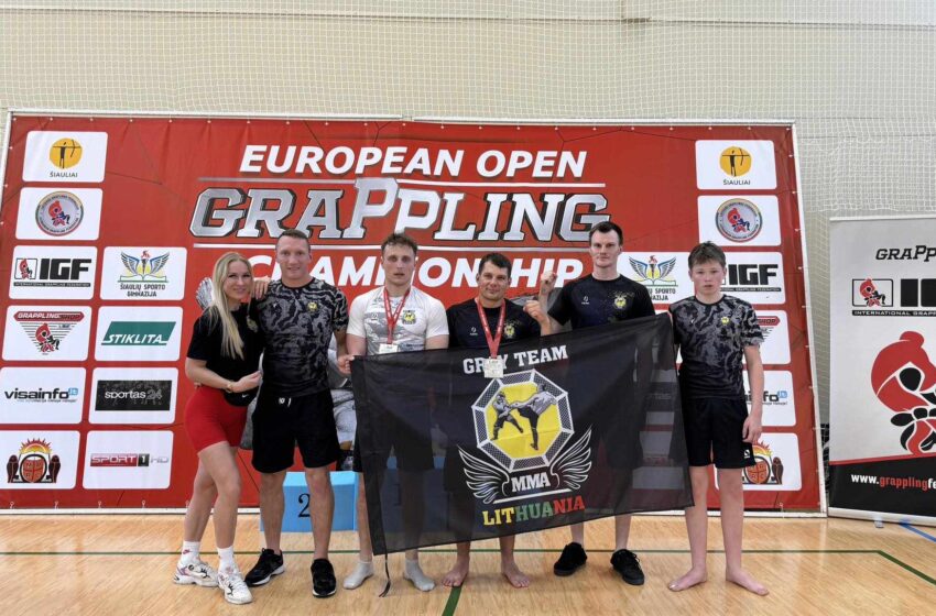  „Gray Team MMA“ klubo kovotojai – Europos atviro Grappling čempionato vicečempionai