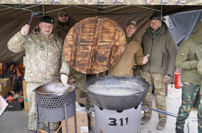  Klaipėdos rajono šauliai išvirė 800 porcijų makaronų