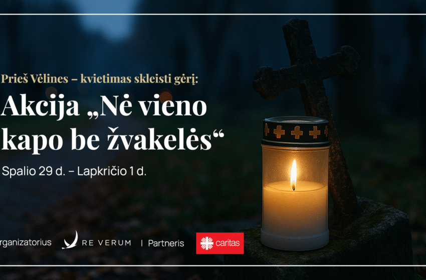 Kviečia jungtis prie akcijos „Nė vieno kapo be žvakelės“ – iniciatyva plečiasi visoje Lietuvoje