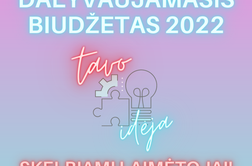  Skelbiami 2022-ųjų„Tavo idėjos“ laimėtojai