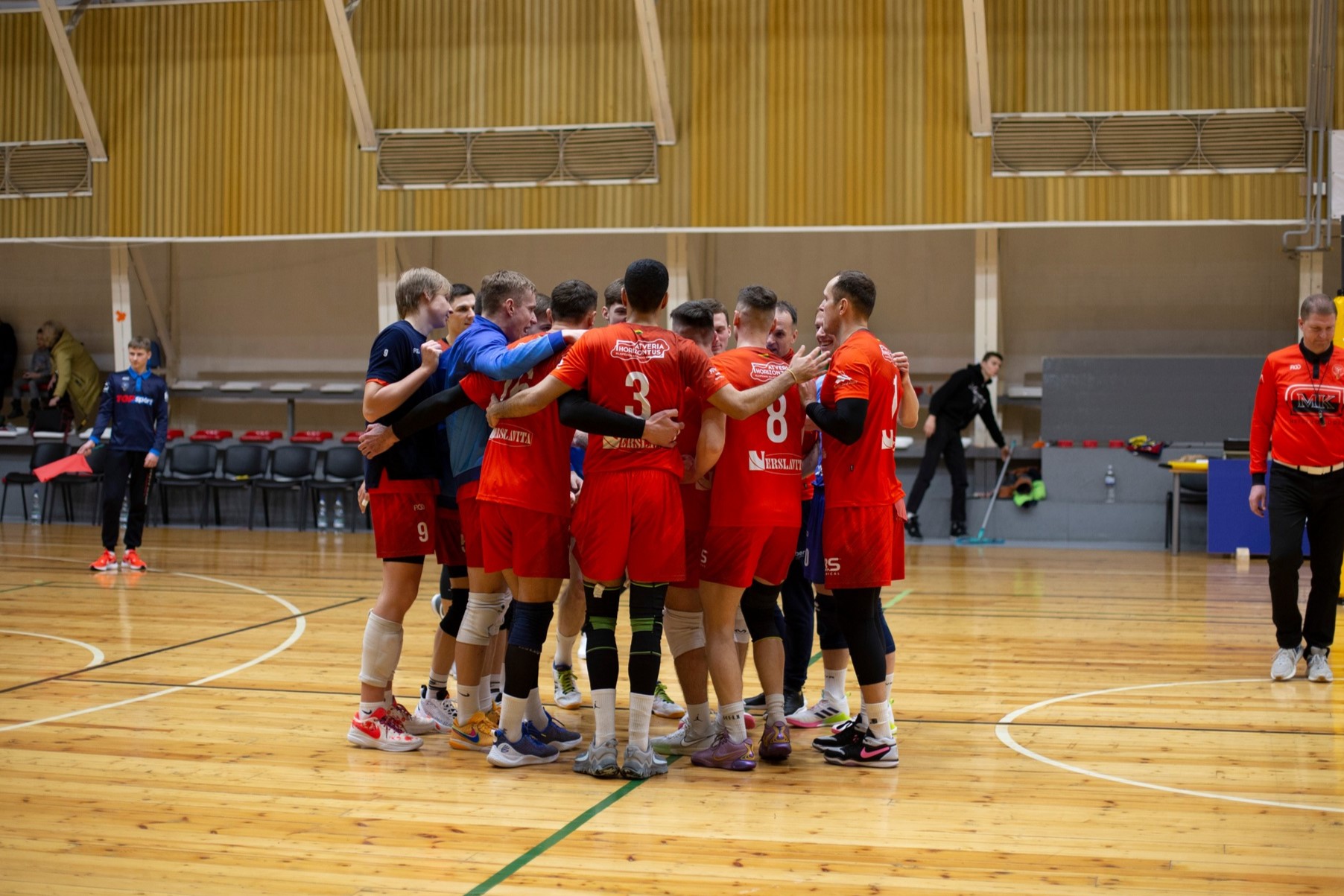 “Amber Volley” volleyball players defeated the champions in the first quarter-final match of the Baltic League