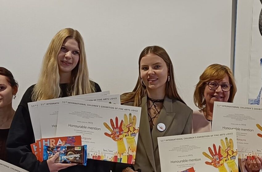  „Vaivorykštės“ gimnazistai – tarptautinio dailės konkurso laureatai