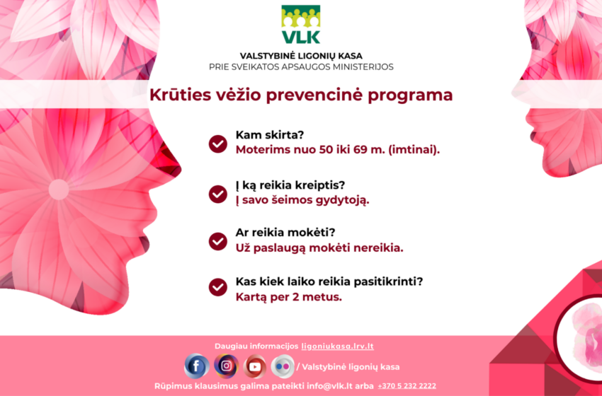  Kalba medikai. Anksti diagnozuotas krūties vėžys – įveikiamas