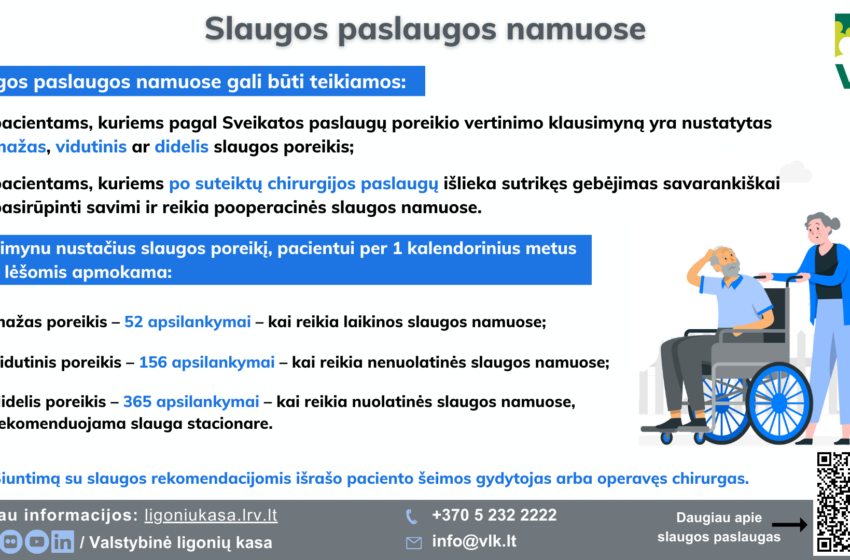  Slaugos paslaugos namuose: kas pasikeitė?