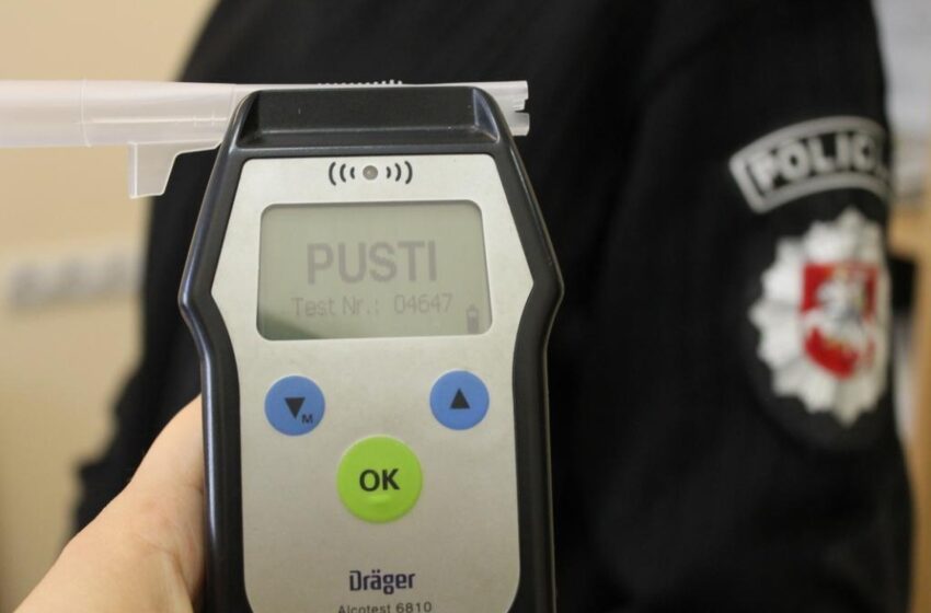  Iš pirmo karto nepasimokęs girtas prie vairo sėdo antrąkart