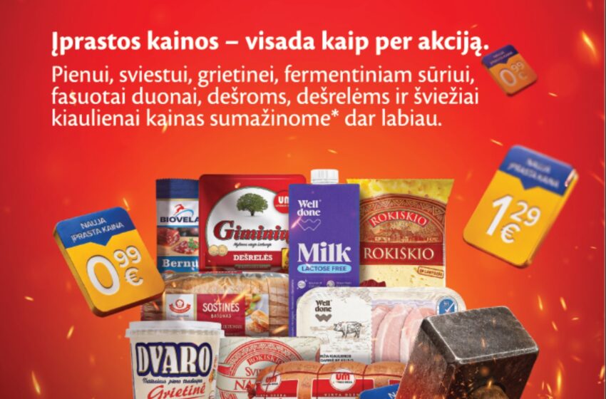  Šviežias maistas dar pigesnis: įvardijo senų ir naujų įprastų kainų skirtumus „Maximoje“
