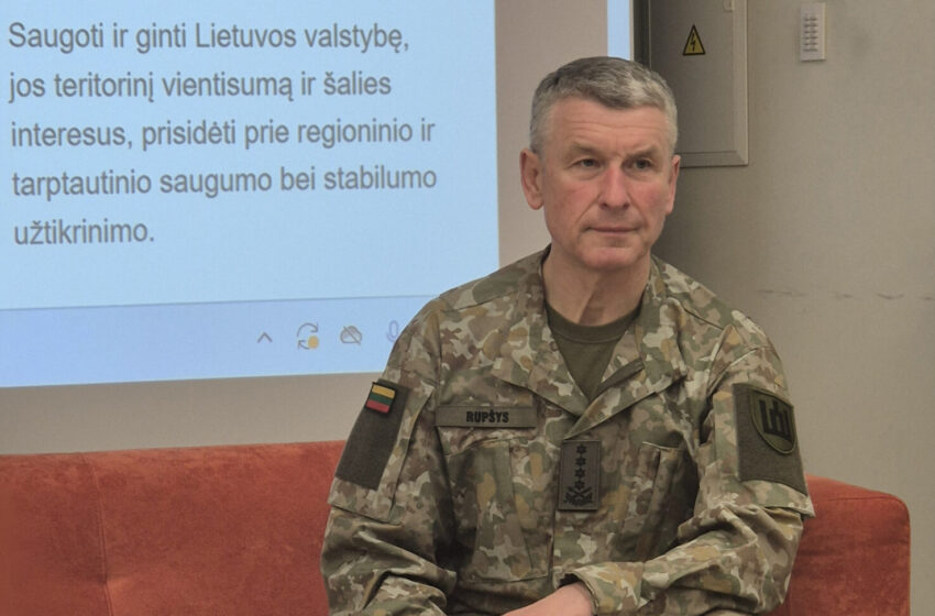 Lietuvos kariuomenės vadas: „Labai svarbu yra grėsmių įvertinimas“